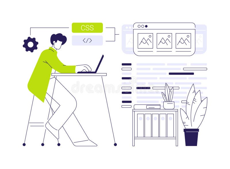 CSS Code Abstract Concept Vektor Illustration. lizenzfreie abbildung
