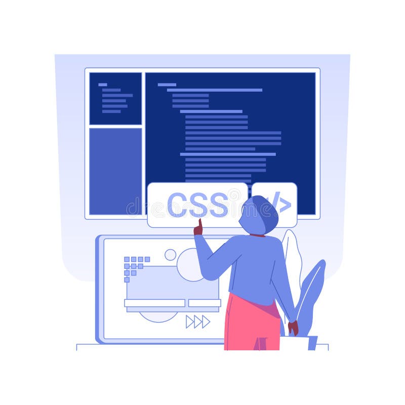 CSS-Code isolierte Concept-Vektor-Abbildung. lizenzfreie abbildung