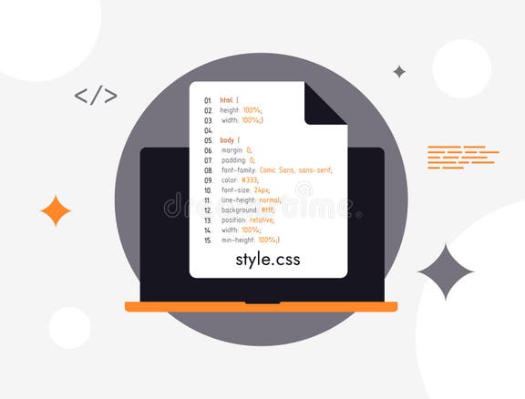 CSS Icon. Cascading Style Sheet Vector, Web Design Symbol, Coding ...