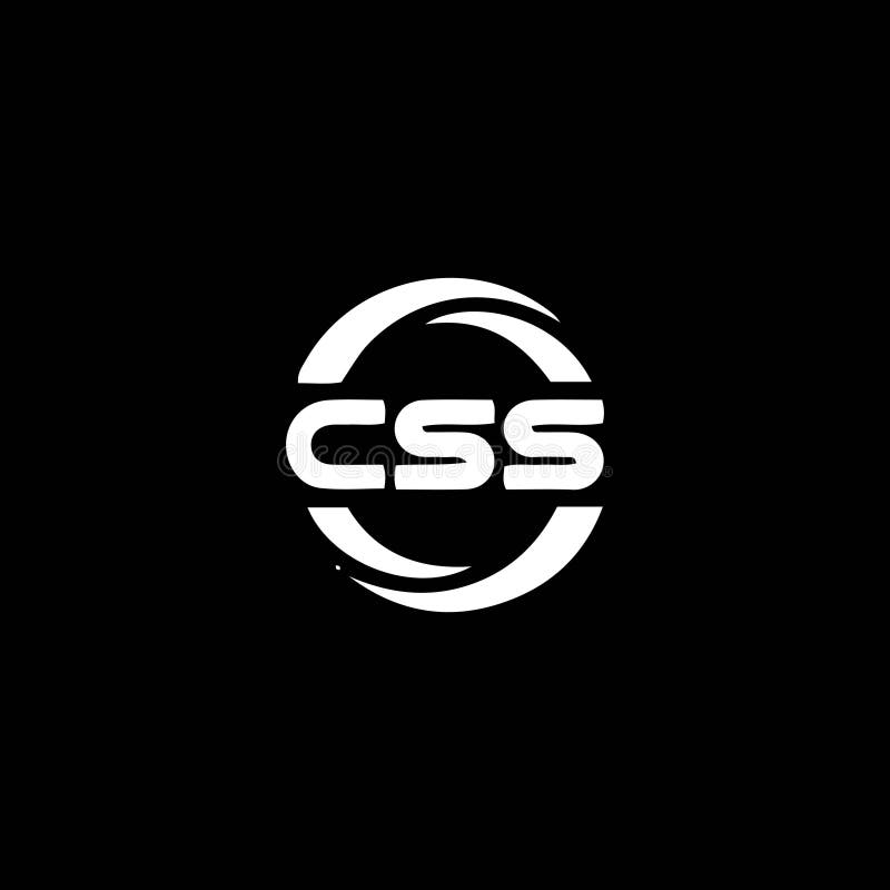 CSS Letter Logo Design on Black Background. CSS Creative Initials ...
