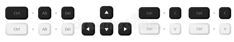 Ctrl alt delete keyboard combination task manager royalty free illustration