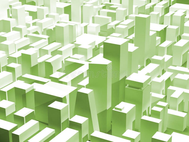 Paisagem urbana verde ilustração do vetor