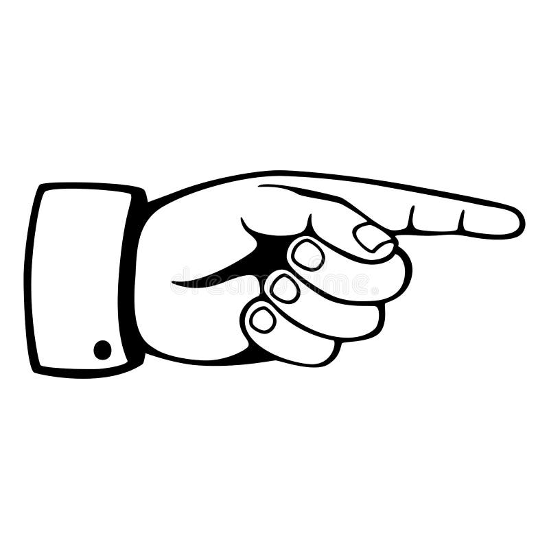 Cu degetul vector illustration