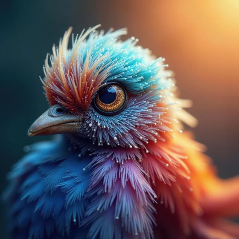 Cu pene complexe, barbă cu textură delicată ușoară, fotofotografie vector illustration