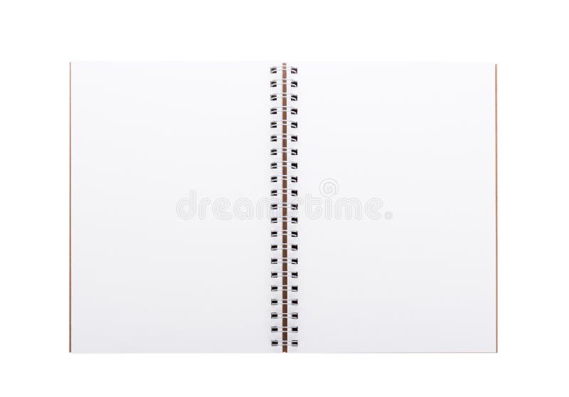 Cuaderno espiral realista del espacio en blanco aislado en el fondo blanco fotos de archivo libres de regalías Cuaderno espiral realista del espacio en blanco aislado en el fondo blanco fotos de archivo libres de regalías