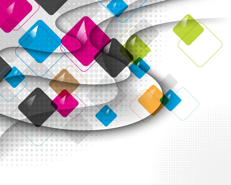 Cuadrado multicolor del vector Eps10 en sombras del enrollamiento libre illustration Cuadrado multicolor del vector Eps10 en sombras del enrollamiento libre illustration