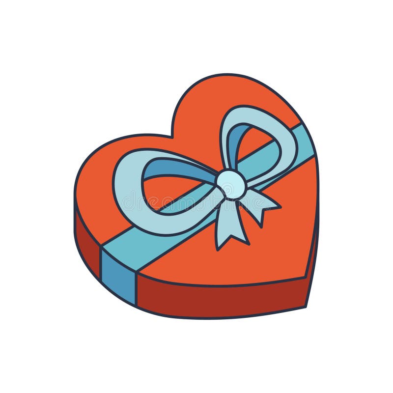 Cuadro con forma de corazón con icono de arte pop vectorial de cinta. stock de ilustración