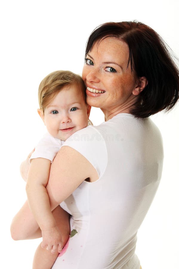 Cuadro de la madre feliz con el bebé imagen de archivo libre de regalías Cuadro de la madre feliz con el bebé imagen de archivo libre de regalías
