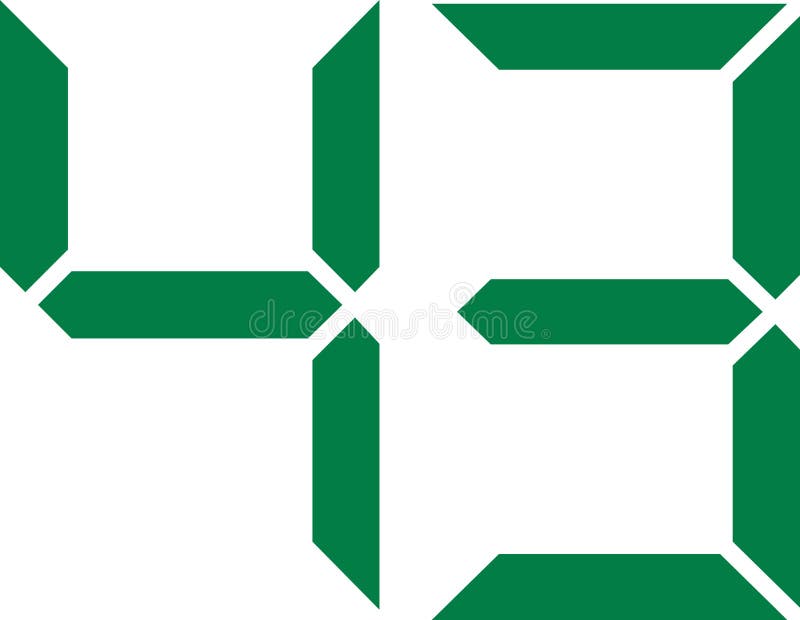 Cuarenta Y Tres Números Digitales 43 Ilustración del Vector