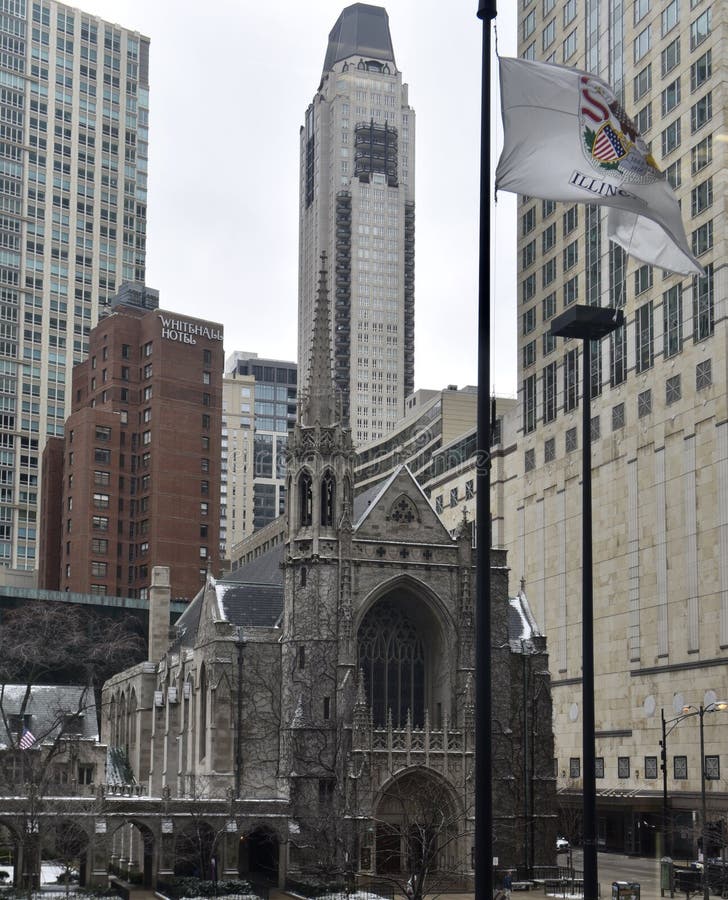 Cuarta iglesia presbiteriana de Chicago fotografía de archivo Cuarta iglesia presbiteriana de Chicago fotografía de archivo