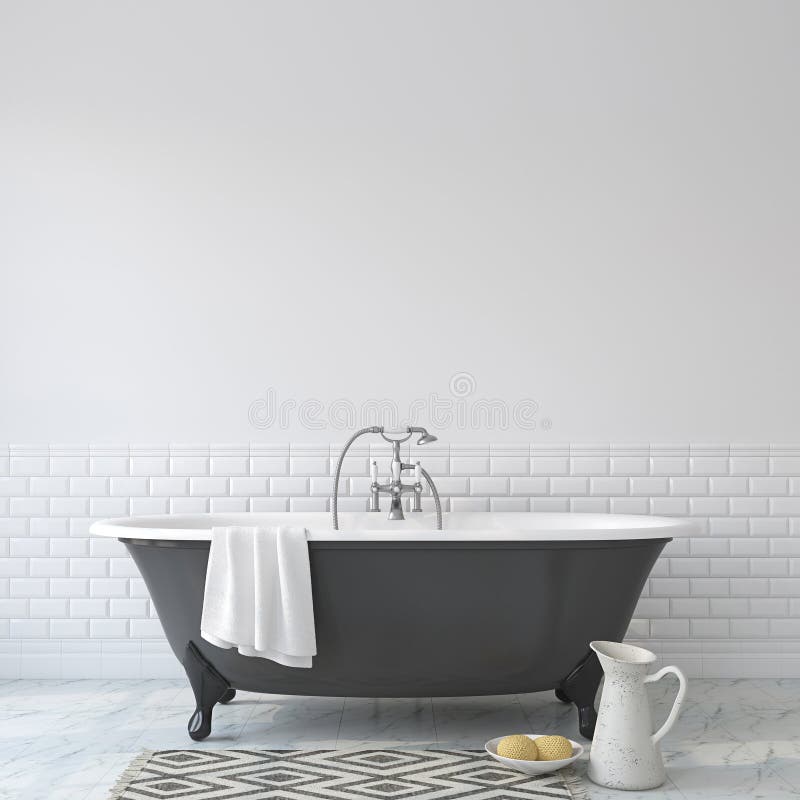 Cuarto de baño romántico Maqueta interior 3d rinden
