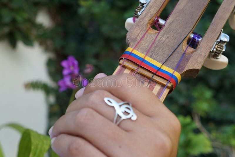 Cuatro di EL, strumento musicale venezuelano immagine stock libera da diritti Cuatro di EL, strumento musicale venezuelano immagine stock libera da diritti