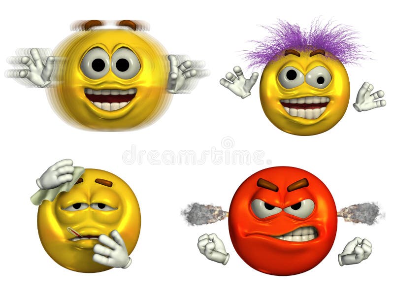 Download Cuatro Emoticons- 6 stock de ilustración. Ilustración de vapor - 1286287