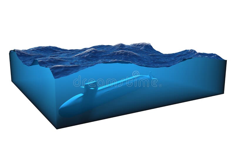 Cub de apă pe fond alb stock illustration
