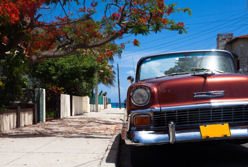 Cuba classic car parked in Havana royalty free stock image Cuba classic car parked in Havana royalty free stock image