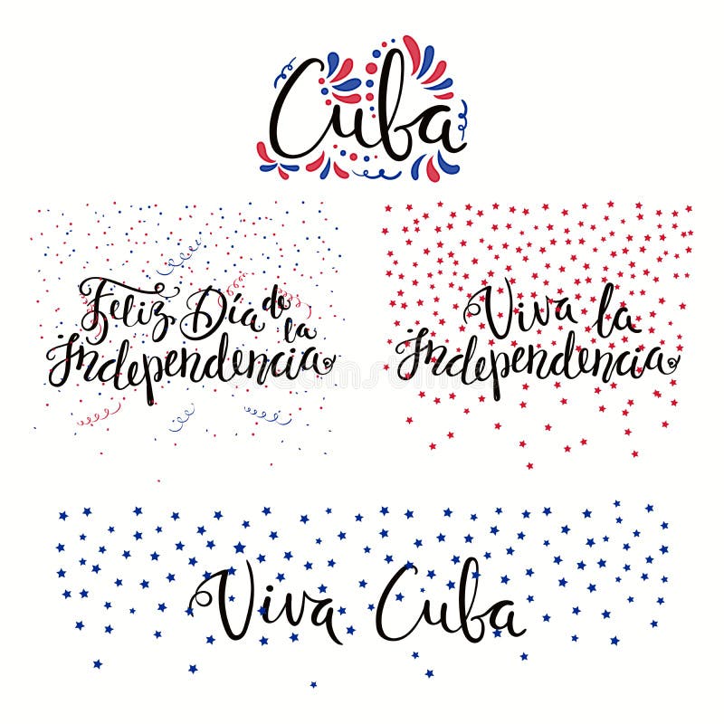 Cuba Independence Day quotes royalty free illustration Cuba Independence Day quotes royalty free illustration