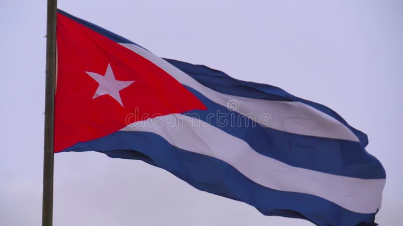 Cuba vlag die supertrage beweging doet