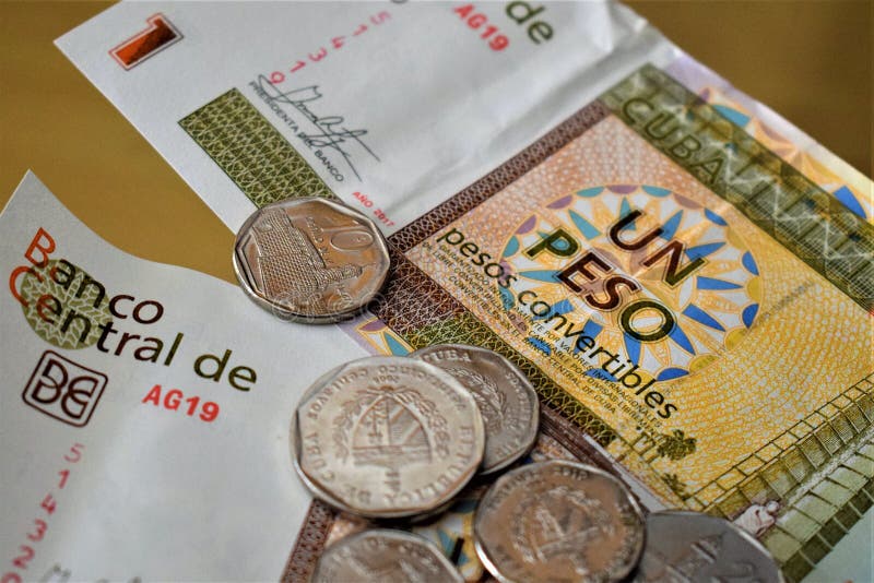 Cuban convertible pesos coins and notes II stock photography Cuban convertible pesos coins and notes II stock photography