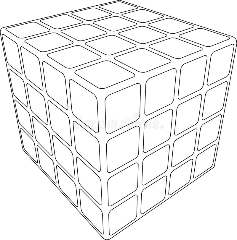 Rubik`s Cube Logo Design Icon, Vector Illustration. Geometric Sign Pattern.  Editorial Stock Image - Illustration of construction, green: 82920619