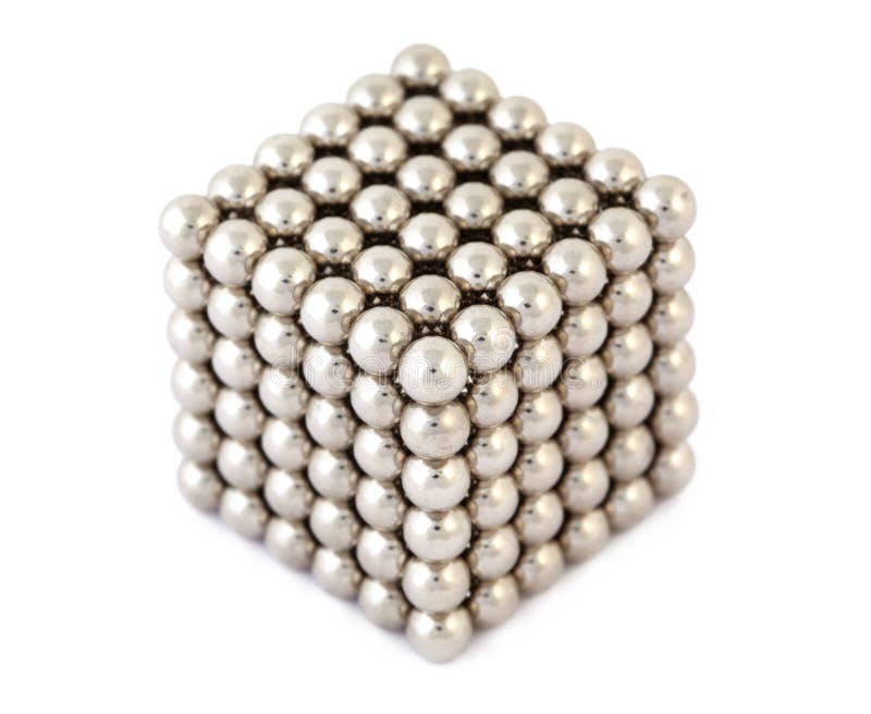 Cube Assembled from Metallic Balls Editorial Photo Image of line, chrome 25446341