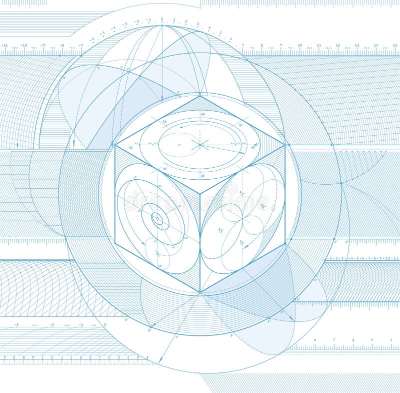 Cube background royalty free illustration