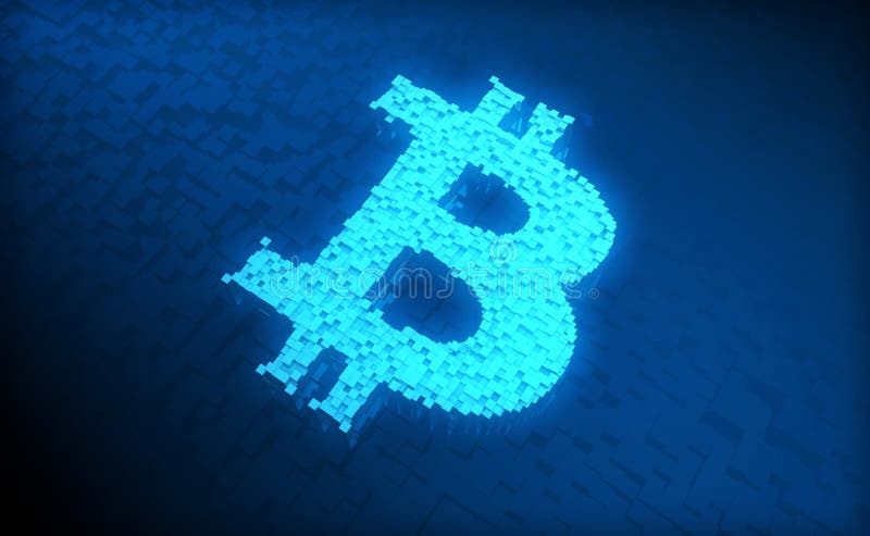 Cube Digital Technology, Cube Bitcoin, Digital Financial Technology and Intelligent Data System royalty free illustration