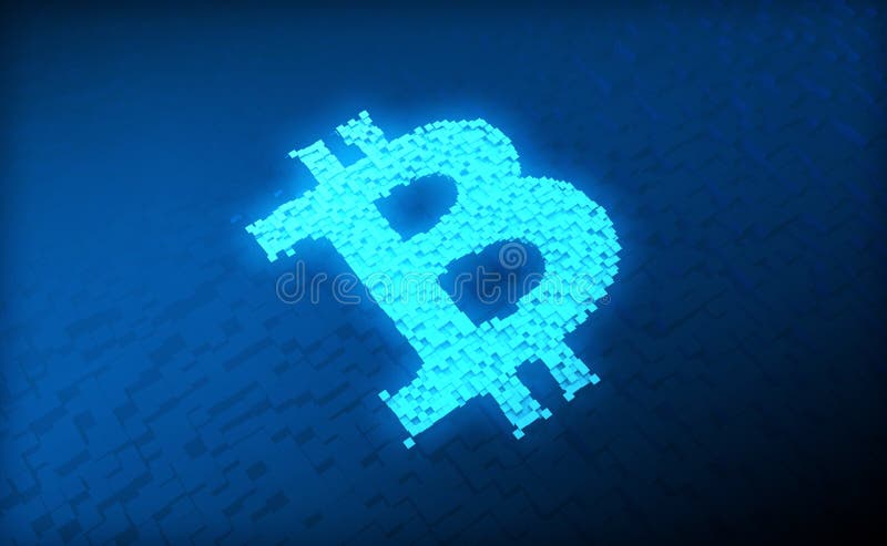 Cube Digital Technology, Cube Bitcoin, Digital Financial Technology and Intelligent Data System royalty free illustration