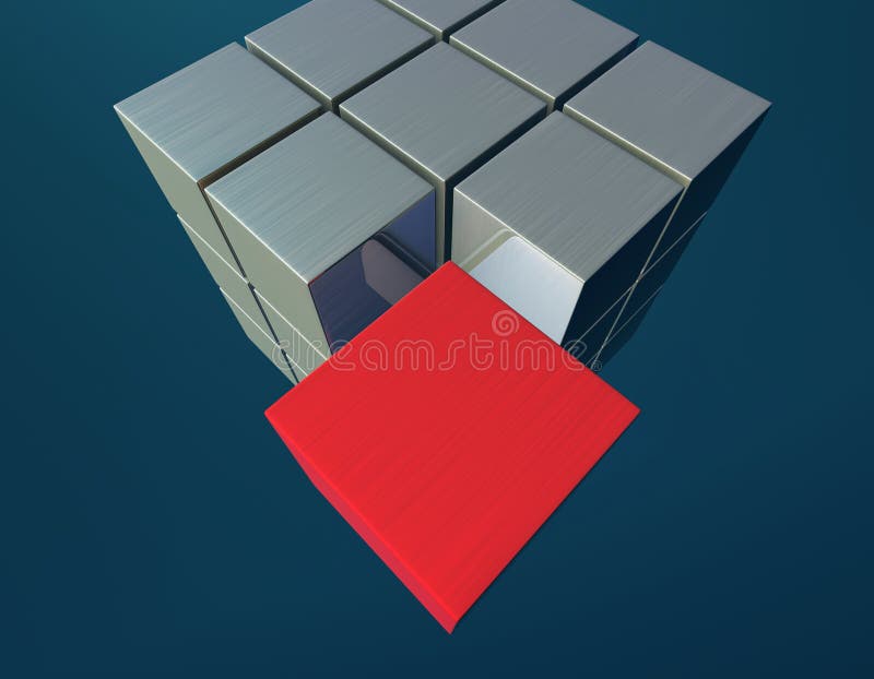 Cube digital technology and programming, data transmission and storage, intelligent programs vector illustration