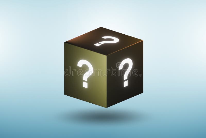 Cube with Question Marks on Its Sides Stock Illustration Illustration