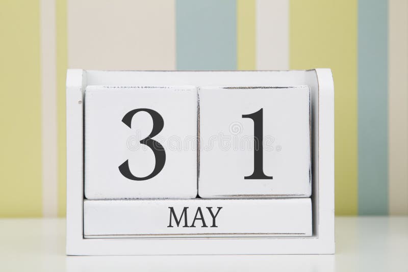 Cube shape calendar for MAY 31 royalty free stock images