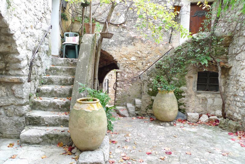 The cube in the tooth part of a historical house in Nice, France is remarkable stock photography