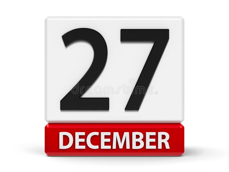 Cubes Calendar 27th December Stock Illustration Illustration of 27th