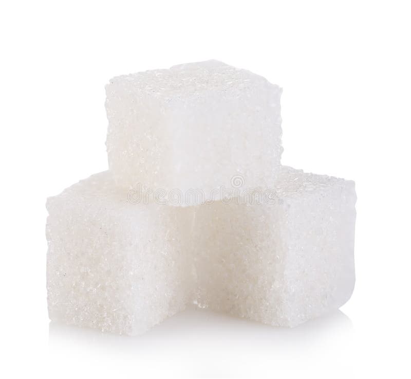 Cubes of sugar isolated on white background. Cubes of sugar isolated on white background