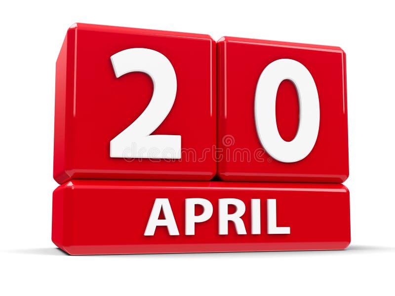 Cubes 20th April stock illustration. Illustration of glassy 143554363