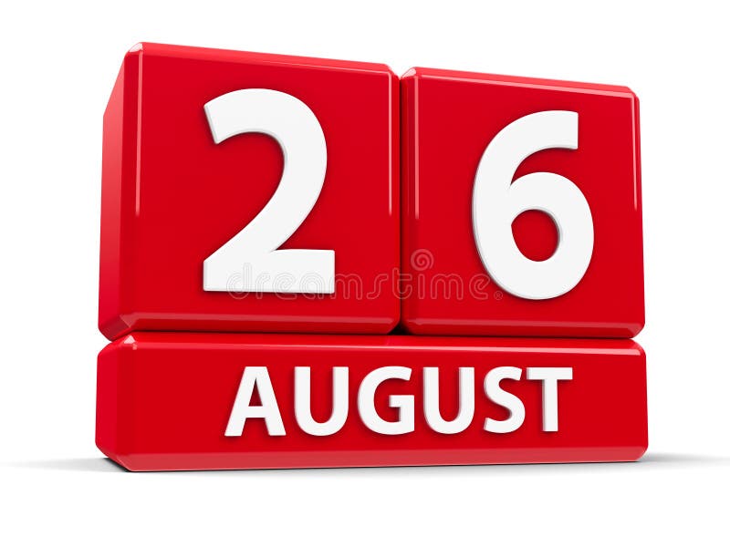 Cubes 26th August stock illustration. Illustration of remember 97953368