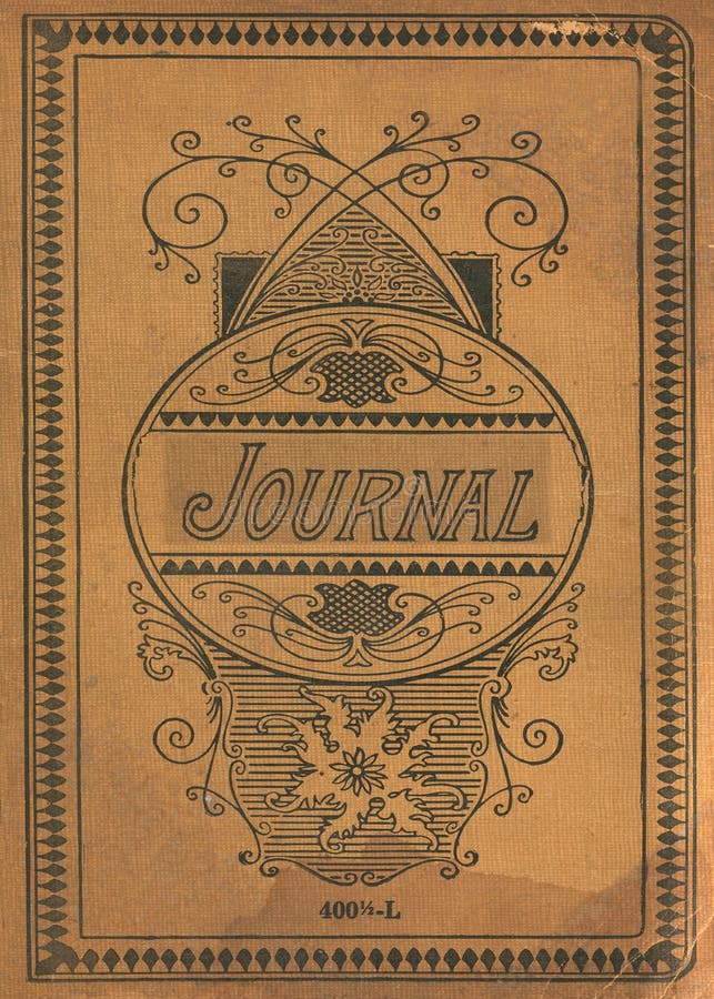 Cubierta de libro antigua del diario del diario del vintage