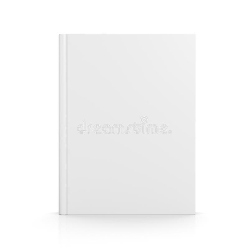 Cubierta de libro en blanco aislada en blanco