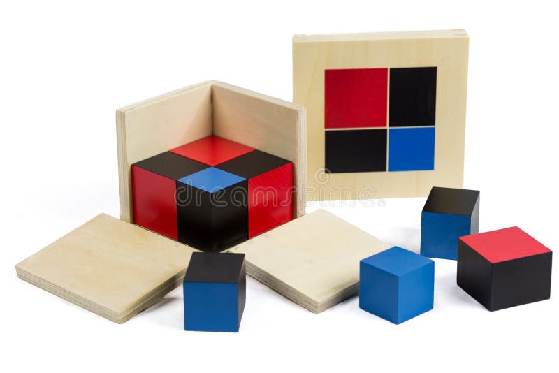Cubo binomial material de Montessori