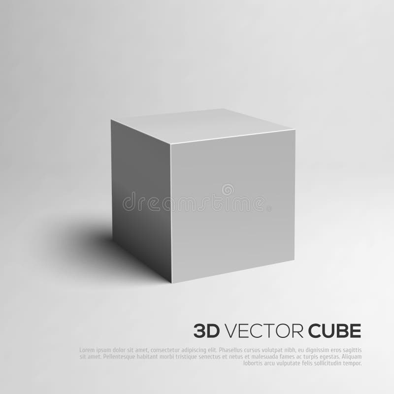 Cubo 3D Illustrazione di vettore per la vostra acqua dolce di design
