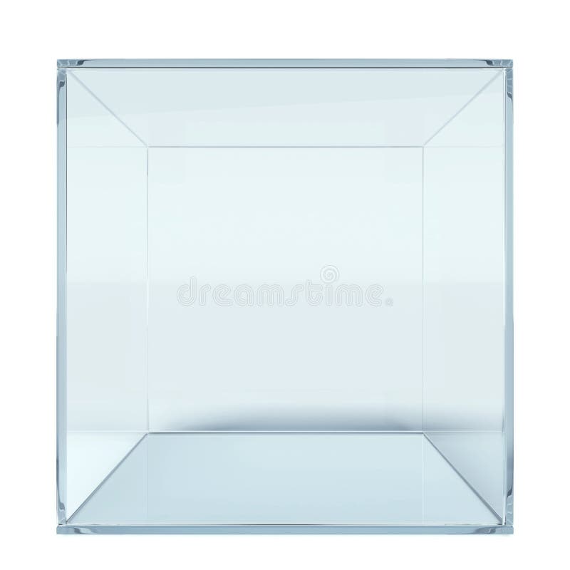 Cubo de cristal vacío ilustración del vector