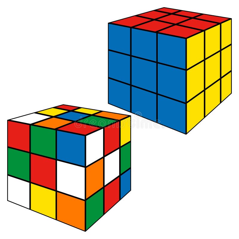 Cubo di Rubics dell'illustrazione di vettore