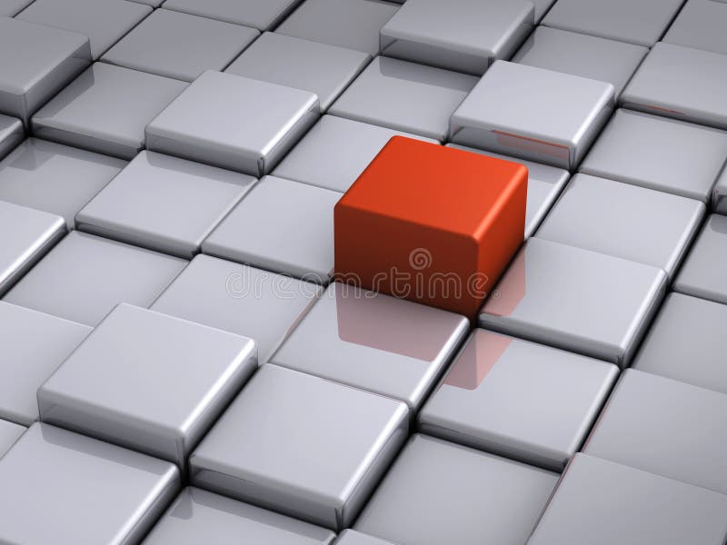Cubo rosso eccezionale royalty illustrazione gratis Cubo rosso eccezionale royalty illustrazione gratis
