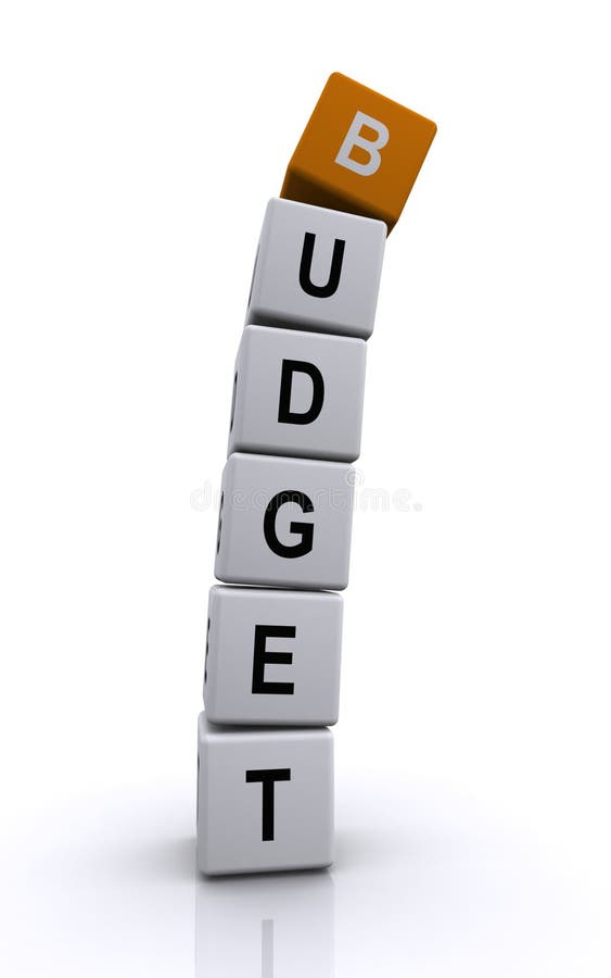 Cubos da letra do orçamento