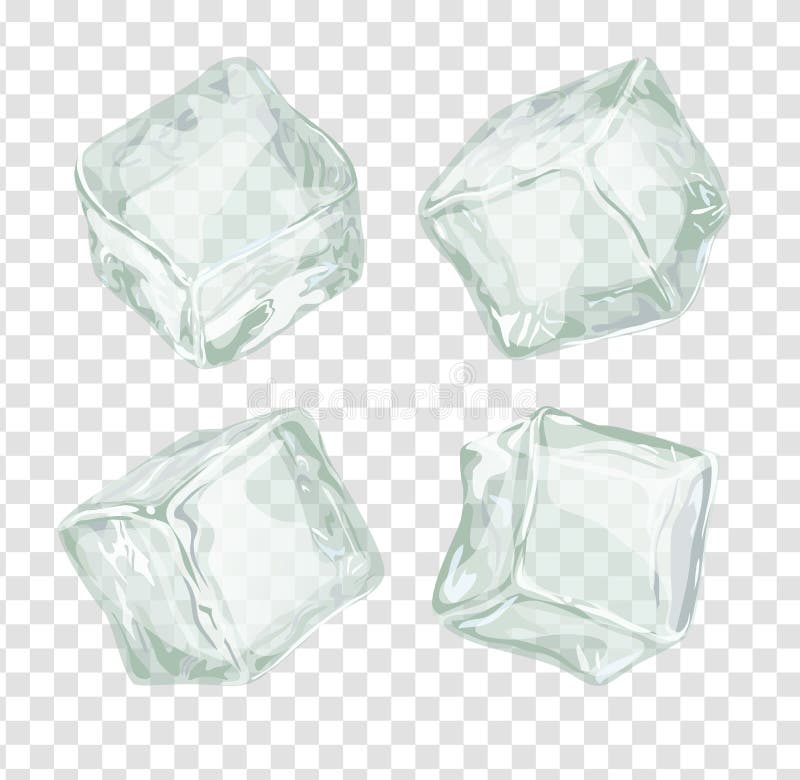 Cubos de gelo ajustados ilustração royalty free Cubos de gelo ajustados ilustração royalty free