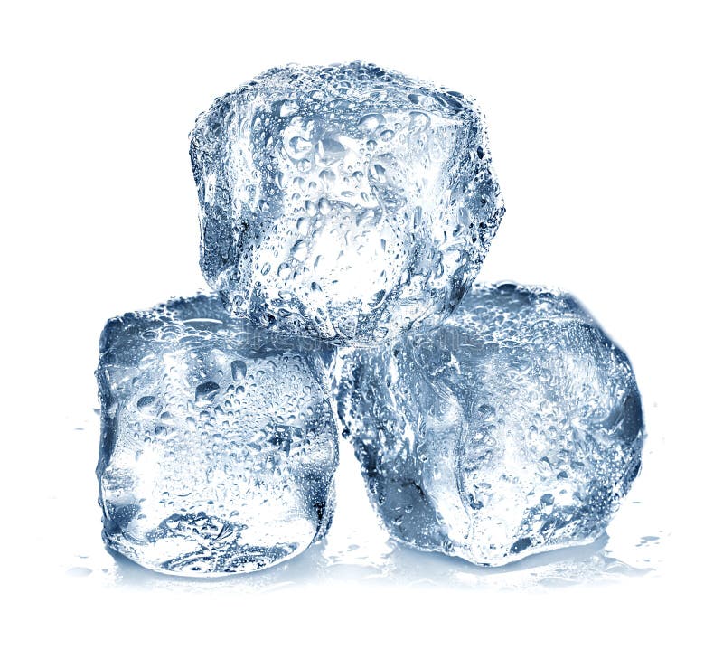Cubos de gelo isolados imagens de stock Cubos de gelo isolados imagens de stock