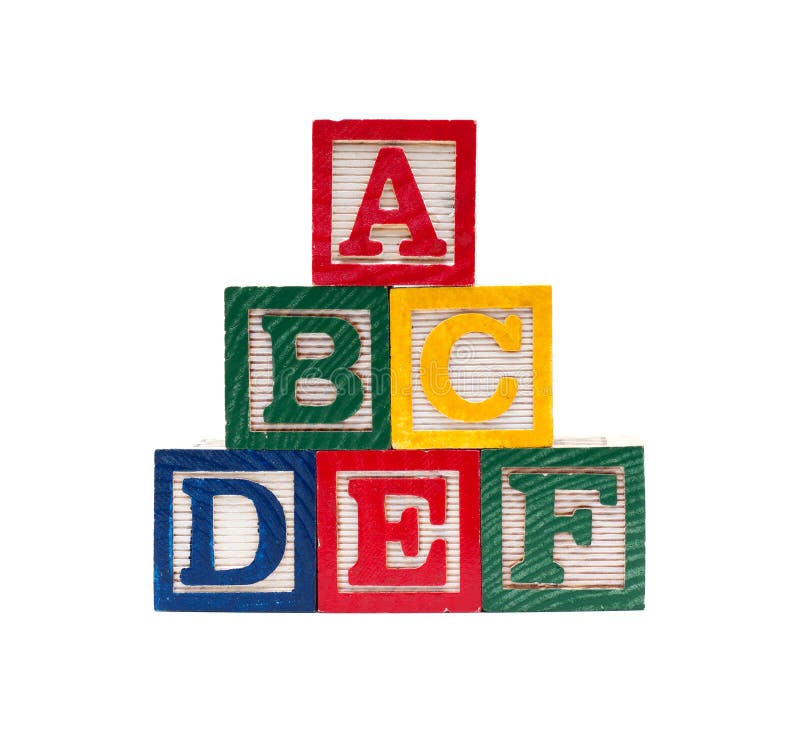 Cubos De Madera Del Alfabeto Con A B Letras De C Ilustración Del
