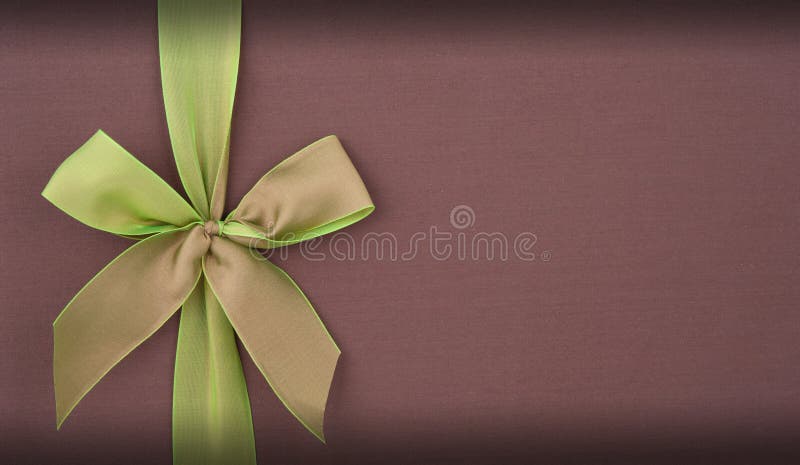 Cubra el rectángulo de regalo con el arqueamiento verde fotografía de archivo libre de regalías Cubra el rectángulo de regalo con el arqueamiento verde fotografía de archivo libre de regalías
