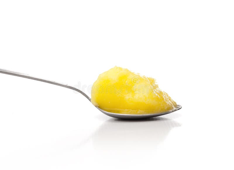 Cucchiaio del ghi immagine stock libera da diritti Cucchiaio del ghi immagine stock libera da diritti