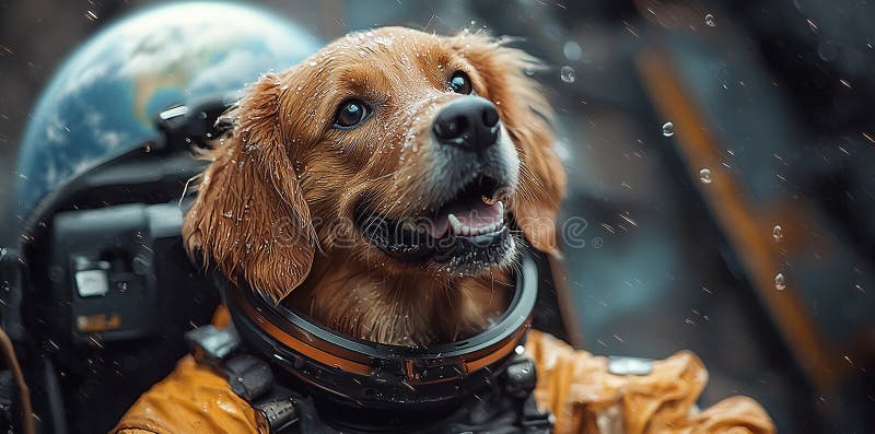 Cucciolo carino che gioca nella neve con un aspetto allegro generato dall'ai illustrazione vettoriale