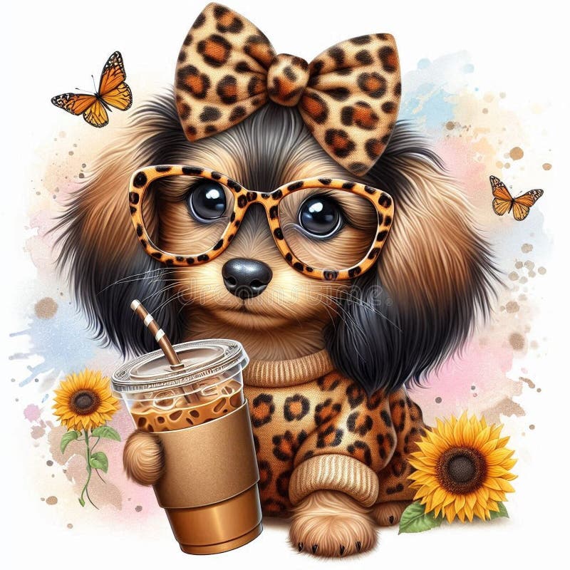 Cucciolo di dachshund di leopardo royalty illustrazione gratis